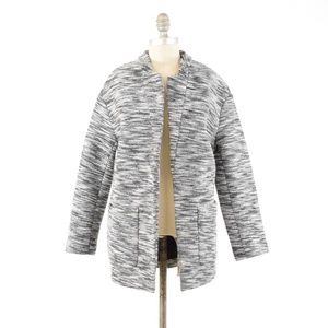 Banana Republic Tweed Scuba Knit Sweater Jacket